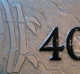 Glass House Numbers. Residential. Gold Coast.