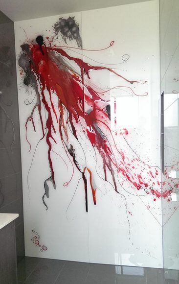 Glass Art Cladding - Hand Painted - Voodoo Glass Gold Coast